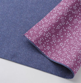 Furoshiki Double Face Bleu et Violet 70cm